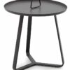 Porto loungebord H 58 cm, B 52 cm Vægt 3,5 kg Pulverlakeret aluminiumsramme Ø bordplade 50 cm